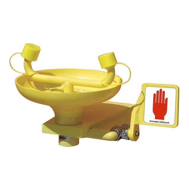 Wall mount eye wash station